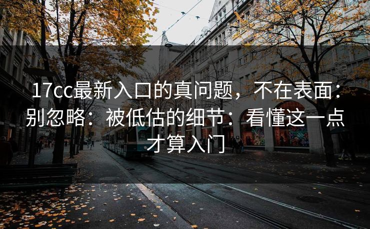 17cc最新入口的真问题，不在表面：别忽略：被低估的细节：看懂这一点才算入门