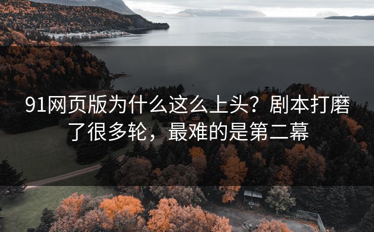 91网页版为什么这么上头?剧本打磨了很多轮,最难的是第二幕 91网页版为什么这么上头?剧本打磨了很多轮,最难的是第二幕